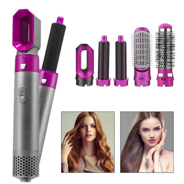 Sèche-cheveux 5 en 1 avec air styler magic twist – Appareil cheveux multifonction pour brushing, lissage et boucles parfaites