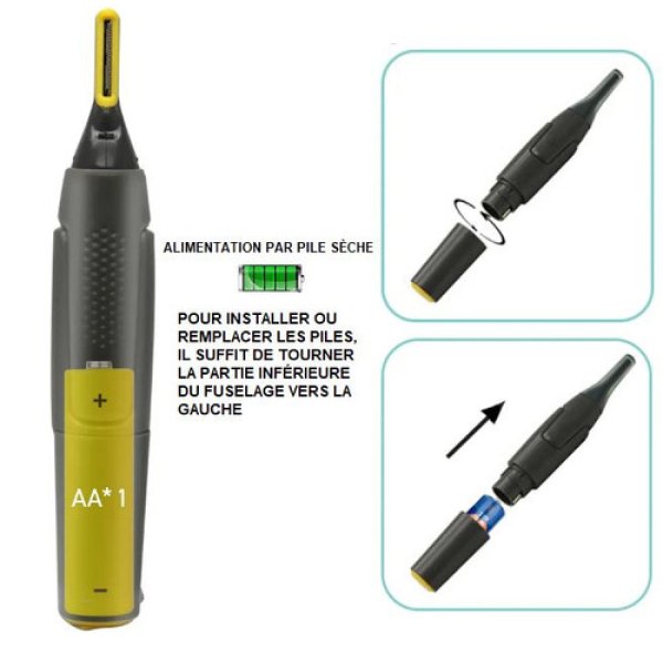 Tondeuse Nez Oreilles et Narines, Coupe Poils du Nez, Rasoir Oreille et Nez Homme Compact et Précis