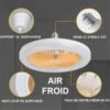 Ventilateur de Plafond avec Lampe Intégrée et Douille E27 – Luminaire Polyvalent pour Intérieur Silencieux