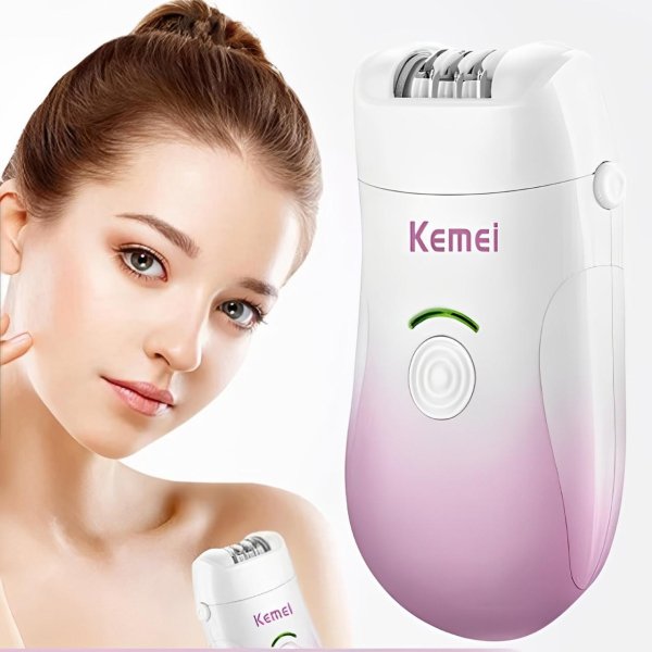Épilateur Électrique pour Visage et Corps avec Tête Interchangeable et Fonction Étanche | Idéal pour Épilation à Domicile