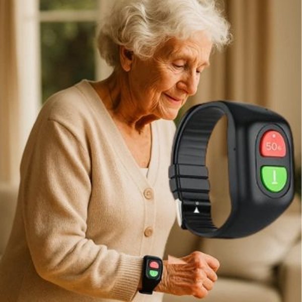 Montre GPS senior avec bouton SOS, alarme personne âgée et bracelet connecté type Alzheimer