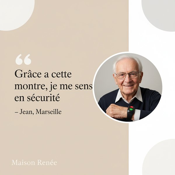 Montre GPS senior avec bouton SOS, alarme personne âgée et bracelet connecté type Alzheimer