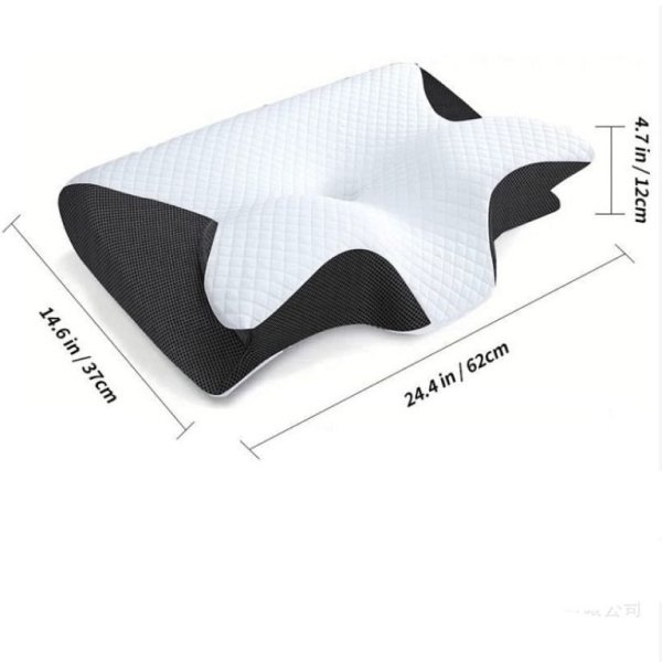 Oreiller cervical ergonomique à mémoire de forme – soutien apnée du sommeil et nuque