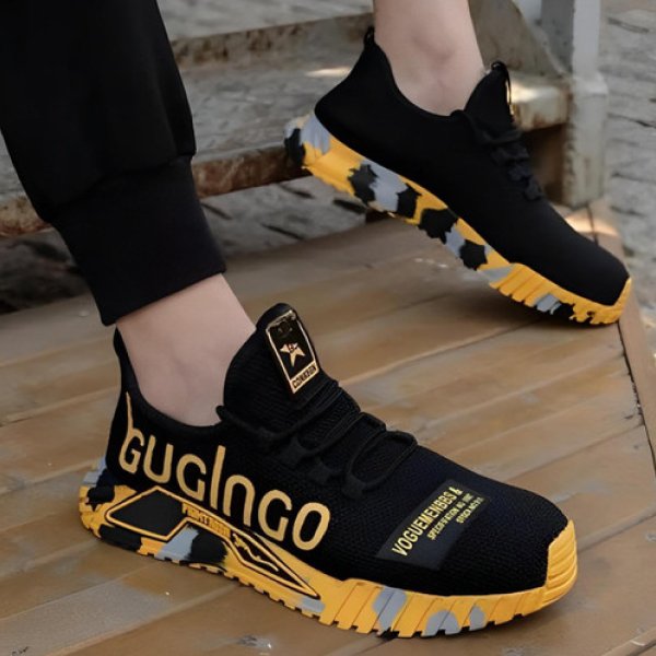 Chaussures de sécurité homme confortables et légères type baskets de travail antidérapantes