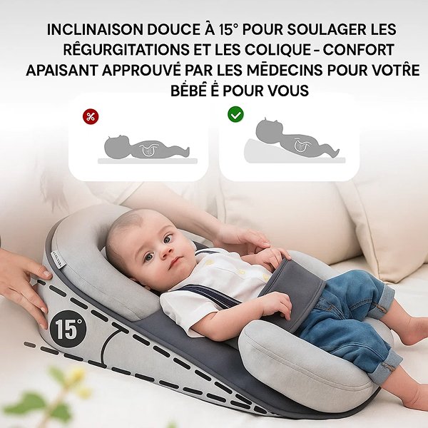 Frame-163-6-2.jpg Coussin Anti-Reflux Bébé 15° | Nid de Sommeil Portable pour Nouveau-né | Réducteur de Lit Contre les Coliques