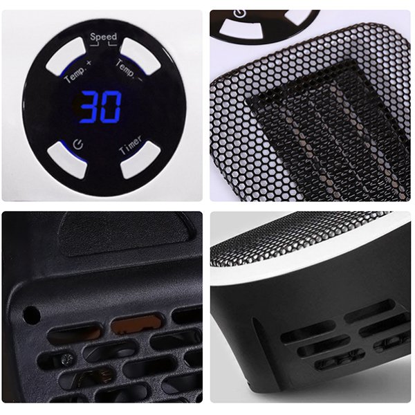 Chauffage d’appoint électrique portable avec télécommande