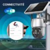 Caméra de surveillance extérieure solaire – modèle autonome sans fil pour sécurité sans wifi