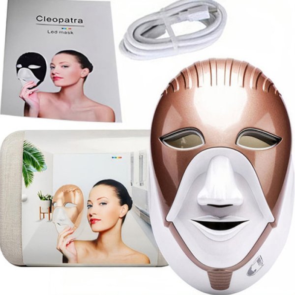 Masque visage électrique LED avec lumière rouge, soin lumineux visage anti-âge efficace