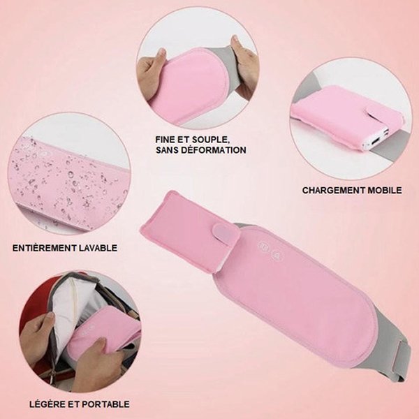 Ceinture douleur de règle chauffante, alternative à bouillotte et patch pour règles douloureuses