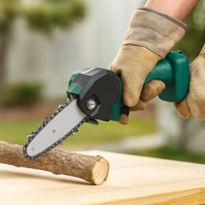 Mini tronçonneuse électrique rechargeable avec batterie puissante et lame type scies électriques