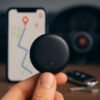 Traceur GPS sans abonnement pour voiture et moto, balise aimantée compatible iPhone et Android