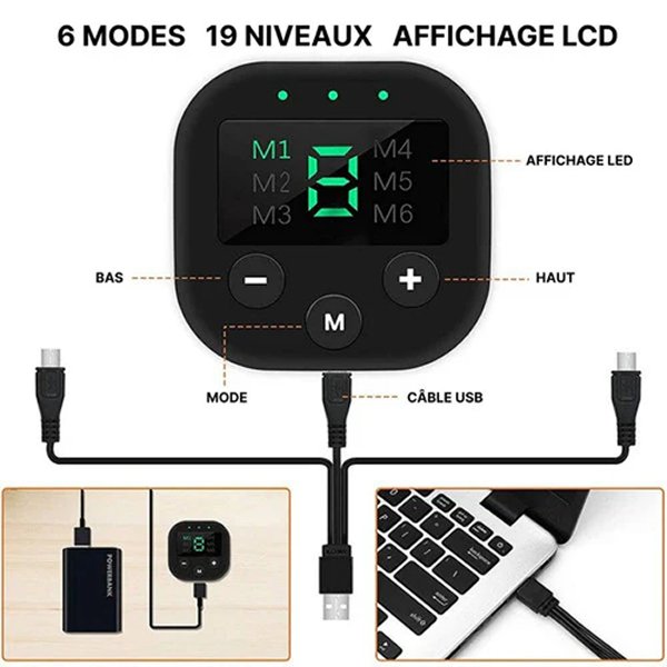 Électrostimulateur musculaire abdominal et fessier, ceinture abdo et appareil musculation bras