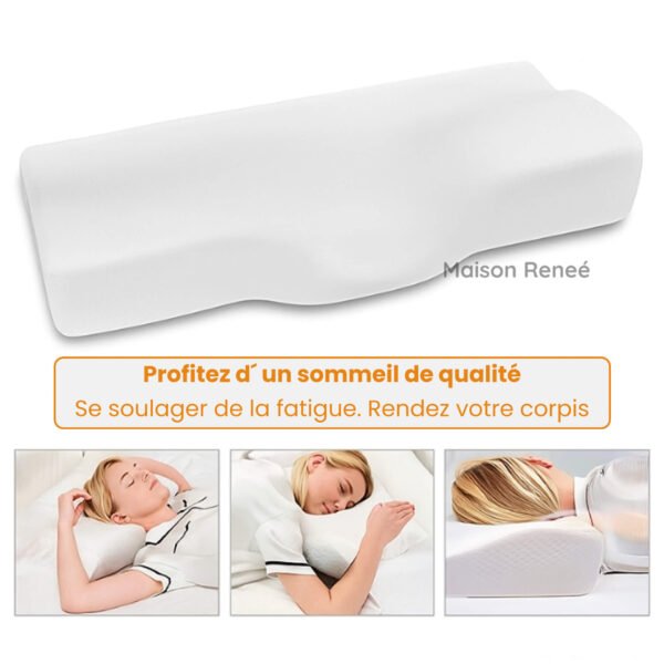 Oreiller ergonomique pour cervicales à mémoire de forme pour soulager les douleurs cervicales