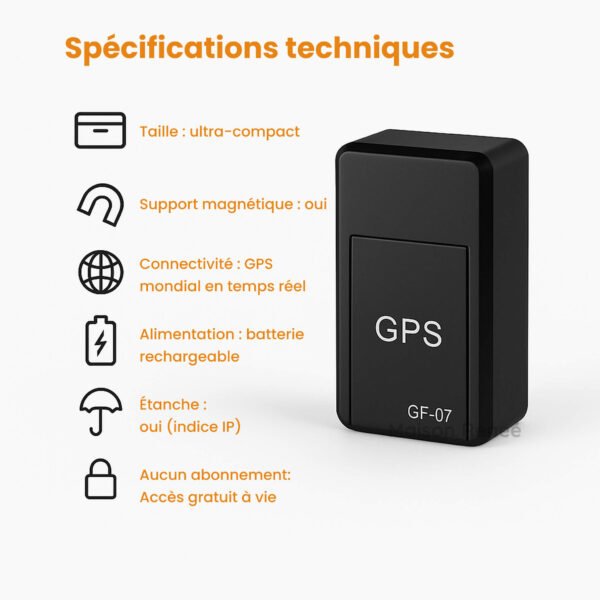 GPS traceur magnétique mini format compatible Android avec double tracker pour véhicule et objets
