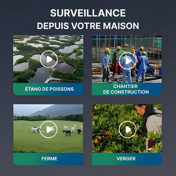 Caméra de surveillance extérieure solaire – modèle autonome sans fil pour sécurité sans wifi