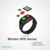 Montre GPS senior avec bouton SOS, alarme personne âgée et bracelet connecté type Alzheimer