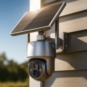 Caméra de surveillance extérieure solaire – modèle autonome sans fil pour sécurité sans wifi
