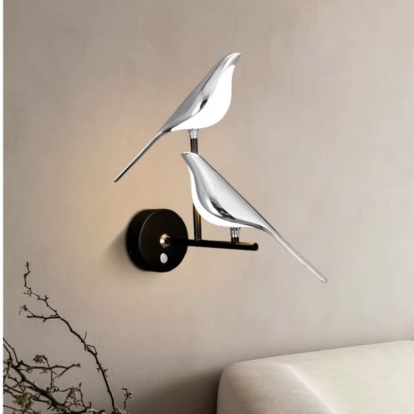 Applique Murale en Forme d’Oiseau – Luminaire Élégant pour Salon et Escalier Intérieur