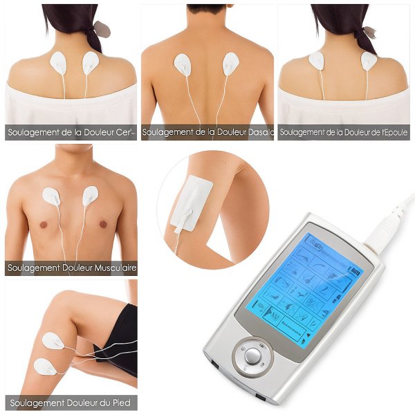 Électrostimulateur TENS, appareil d’électrostimulation kiné pour soulagement musculaire ciblé