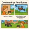 Drone pour enfants – jouet pour garçons à partir de 6 ans, véhicule multifonctionnel pour voler et conduire avec des lumières LED