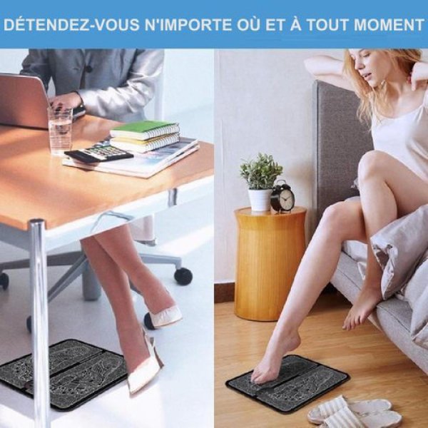 Machine à Masser Pieds EMS: Appareil Massage Circulation et Détente avec Électrostimulation Pieds