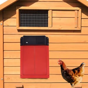 Portier Automatique pour Poulailler avec Trappe Solaire – Porte Électronique Sécurisée pour Poules