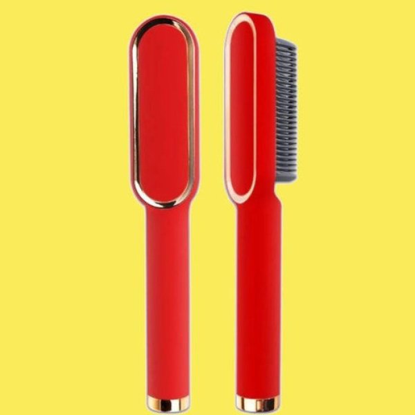 Brosse Lissante Chauffante Professionnelle pour Cheveux Crépus, Coiffage et Lissage Rapide, Technologie Avancée pour Résultats Durables