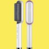 Brosse Lissante Chauffante Professionnelle pour Cheveux Crépus, Coiffage et Lissage Rapide, Technologie Avancée pour Résultats Durables