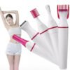 Rasoir et Tondeuse Électrique pour Femme, Tondeuse , Rasoir Femme Tout-en-Un pour Visage et Zones Sensibles