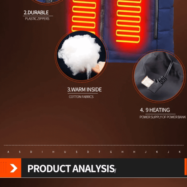Gilet chauffant électrique – Veste thermique pour hommes et femmes