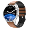 Image6_796ce5f0-1322-4da6-9492-7de05752451a-removebg-preview.png Montre Connectée Homme en Acier, Élégante et Compatible iPhone avec Aiguilles et Bracelet Cuir