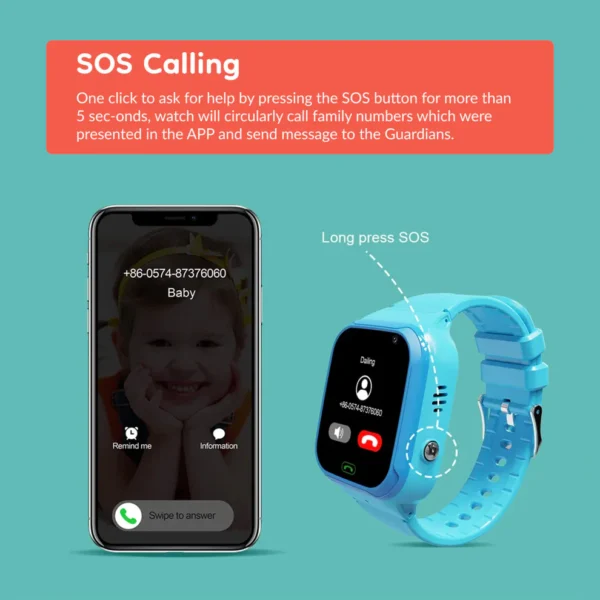 Montre intelligente GPS pour enfants