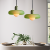 Luminaire Suspension en Verre Coloré – Lustre Cuisine Moderne, Idéal pour Salle à Manger et Salon