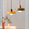 Luminaire Suspension en Verre Coloré – Lustre Cuisine Moderne, Idéal pour Salle à Manger et Salon