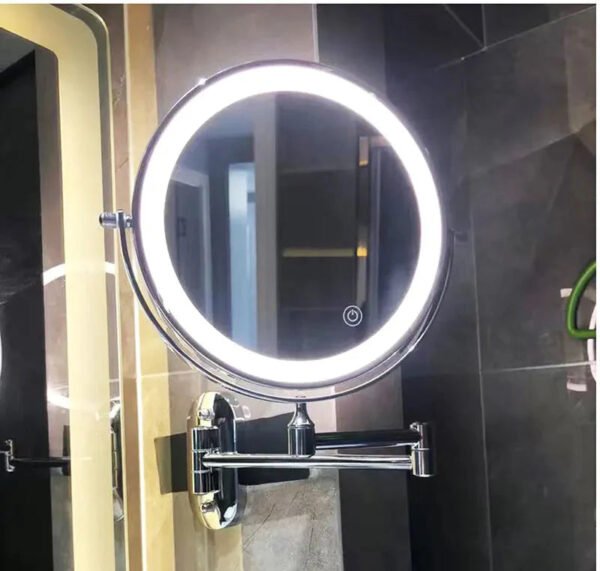 Miroir Grossissant et Lumineux pour Épilation et Maquillage, Miroir Déporté x30 avec Lampe Intégrée Salle de Bain