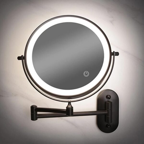 Miroir Grossissant et Lumineux pour Épilation et Maquillage, Miroir Déporté x30 avec Lampe Intégrée Salle de Bain