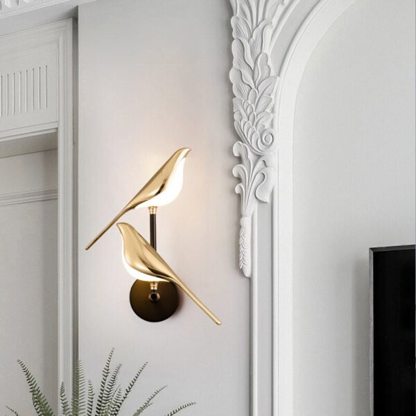 Applique Murale en Forme d’Oiseau – Luminaire Élégant pour Salon et Escalier Intérieur
