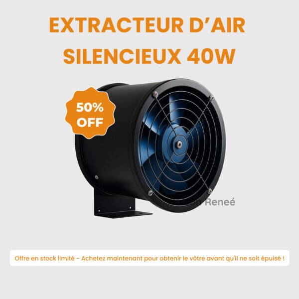 Extracteur d’air silencieux 40W pour salle de bain et ventilation efficace de cuisine