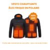 Veste chauffante électrique en polaire – Manteau thermique rechargeable pour hommes et femmes