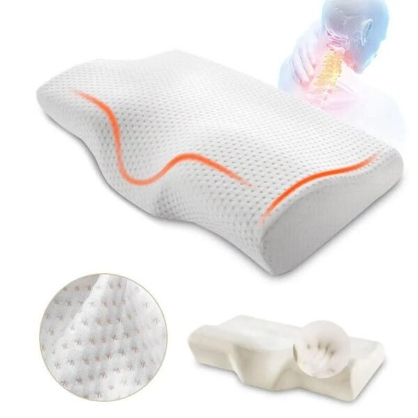 Oreiller ergonomique pour cervicales à mémoire de forme pour soulager les douleurs cervicales
