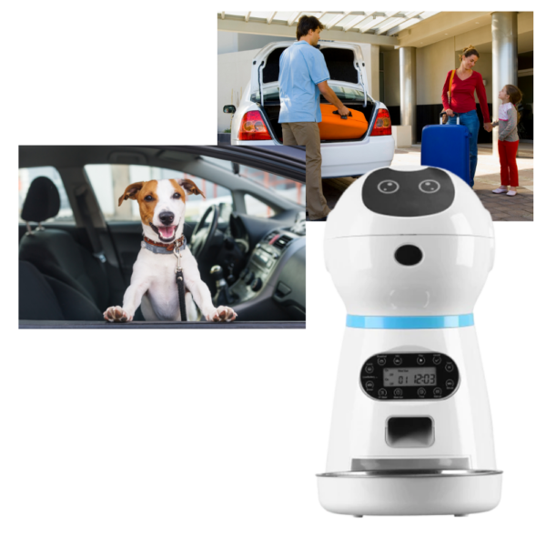 Distributeur Automatique de Nourriture pour Animaux de Compagnie avec Programmation Numérique et Réservoir de Grande Capacité pour Chats et Chiens