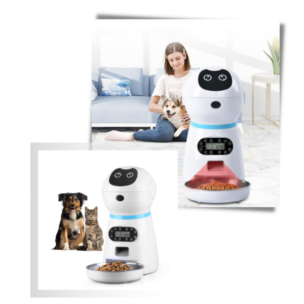 Distributeur Automatique de Nourriture pour Animaux de Compagnie avec Programmation Numérique et Réservoir de Grande Capacité pour Chats et Chiens