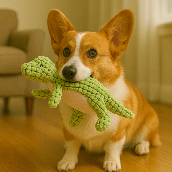 Peluche pour chien indestructible résistante, peluche pour chiens type dinosaure