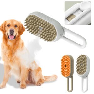 Brosse pour chien à la vapeur 2.0, idéale pour poils longs, soin efficace et démêlage en douceur