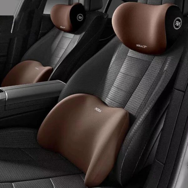 Coussin appui-tête voiture avec soutien lombaire ergonomique et oreiller de cou intégré