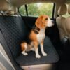 Housse voiture pour chien imperméable avec protection siège complète et ceinture sécurité