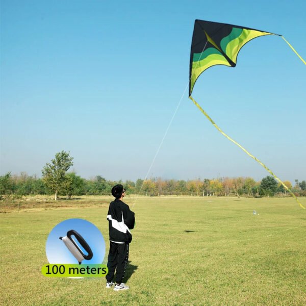 Grand Cerf-Volant Arc-en-Ciel VIKY – 130 X 88 Cm Avec Corde De 100 M – Pour Enfants Et Adultes – Parc, Plage, Camping