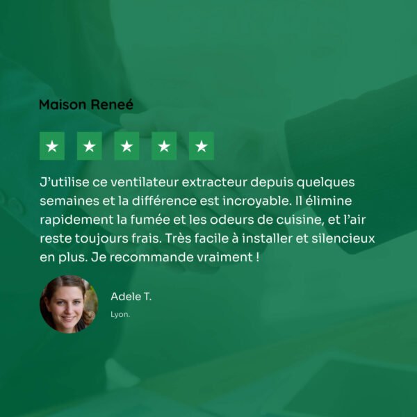 Extracteur d’air silencieux 40W pour salle de bain et ventilation efficace de cuisine