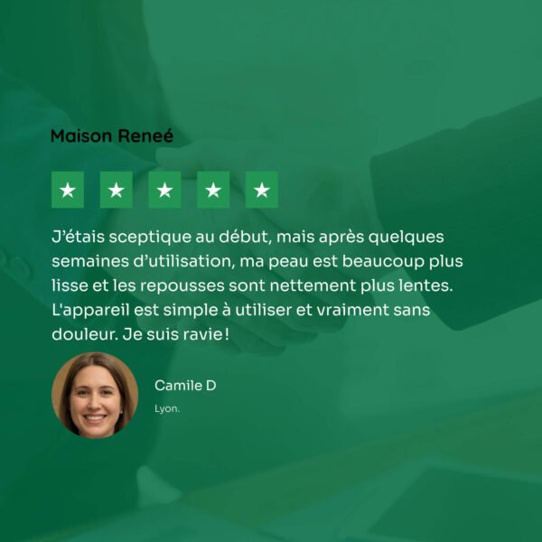 Testimonial-type-c-1.jpg Épilateur lumière pulsée pour épilation définitive visage femme, usage maison type dermato