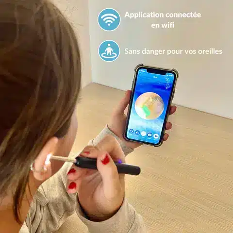 Camera pour oreille Wifi USB HD, nettoyeur auriculaire, vision en temps réel, outil d’inspection pratique et sûr